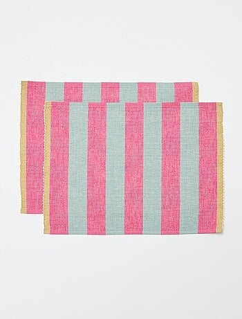 Pack de 2 individuais de mesa decorados 32 x 45 cm - Kiabi Home