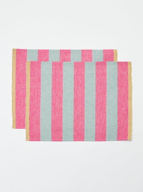 Pack de 2 individuais de mesa decorados 32 x 45 cm - Kiabi Home - Kiabi Pack de 2 individuais de mesa decorados 32 x 45 cm - Kiabi Home - Kiabi
