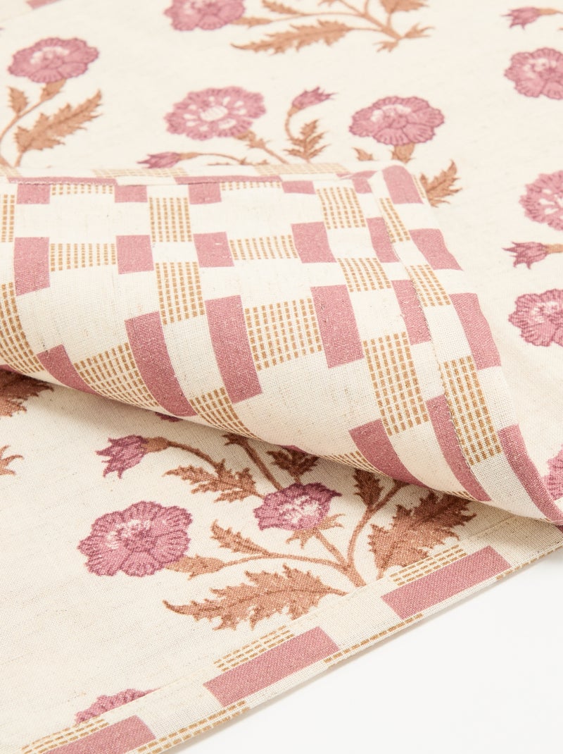 Pack de 2 individuais de mesa estampados Rosa - Kiabi