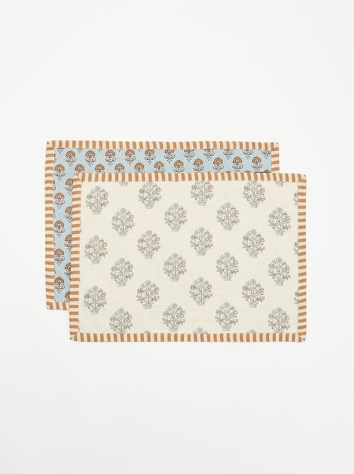 Pack de 2 individuais de mesa retangulares - Kiabi Pack de 2 individuais de mesa retangulares - Kiabi