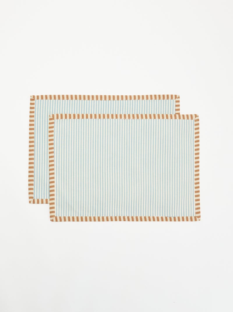 Pack de 2 individuais de mesa retangulares Branco - Kiabi