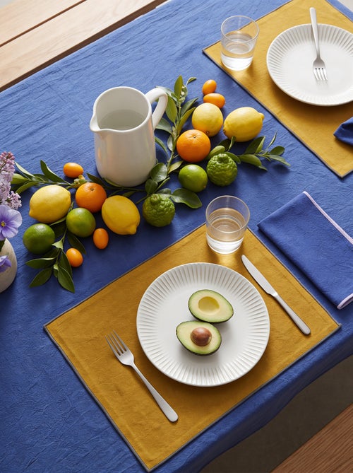 Pack de 2 individuais de mesa/guardanapos lisos 2 em 1 32 x 40 cm - Kiabi Home - Kiabi