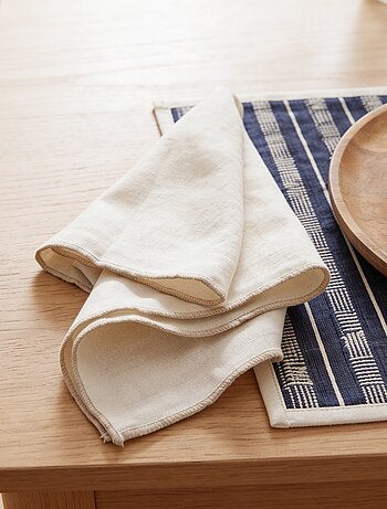 Pack de 2 individuais de mesa/guardanapos lisos 2 em 1 32 x 40 cm - Kiabi Home
