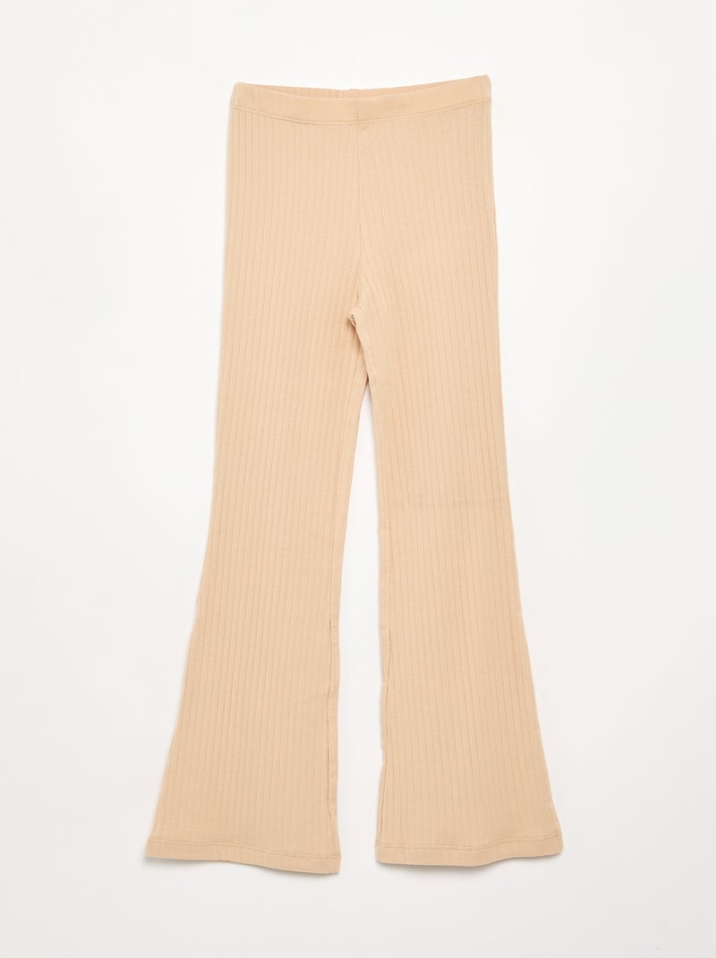 Pack de 2 leggings - 1 liso + 1 estampado Castanho - Kiabi