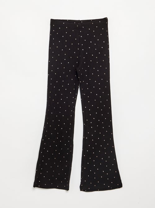 Pack de 2 leggings - 1 liso + 1 estampado - Kiabi