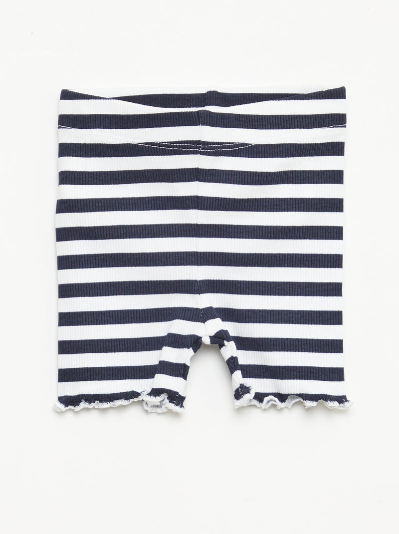 Pack de 2 leggings canelados Azul - Kiabi