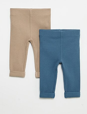 Pack de 2 leggings canelados