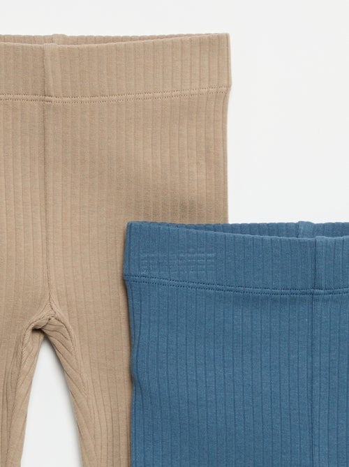 Pack de 2 leggings canelados - Kiabi Pack de 2 leggings canelados - Kiabi