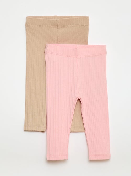 Pack de 2 leggings canelados - Kiabi