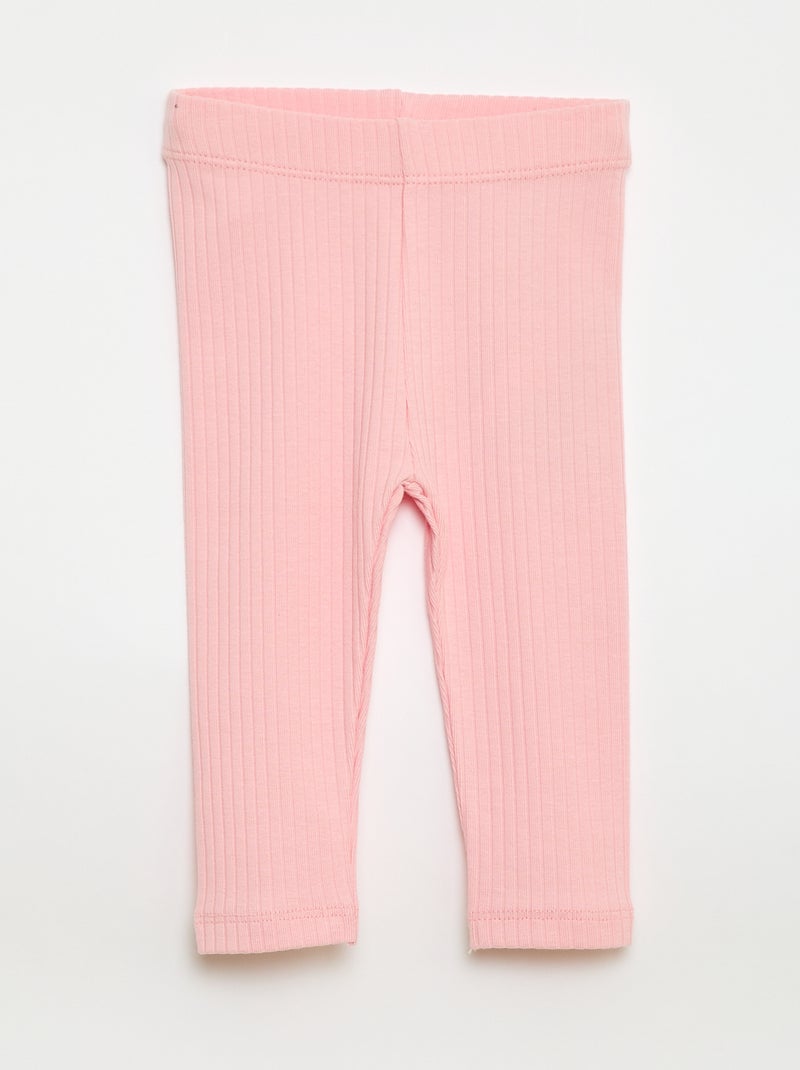 Pack de 2 leggings canelados Bege - Kiabi