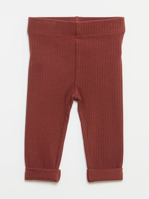 Pack de 2 leggings canelados - Kiabi Pack de 2 leggings canelados - Kiabi