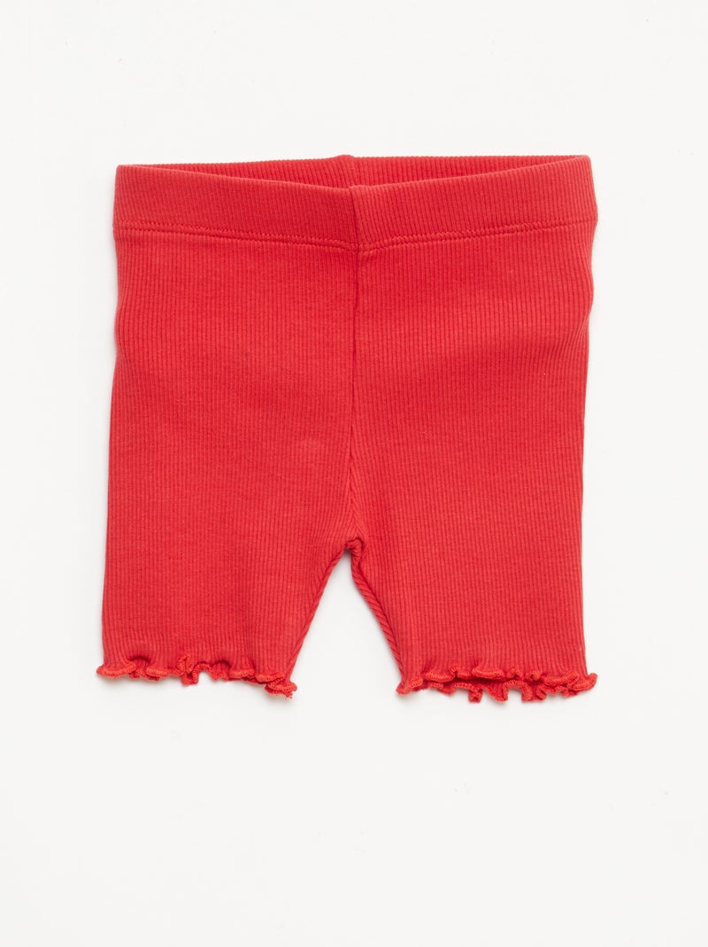 Pack de 2 leggings canelados Branco - Kiabi