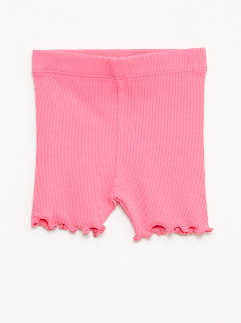 Pack de 2 leggings canelados Branco - Kiabi