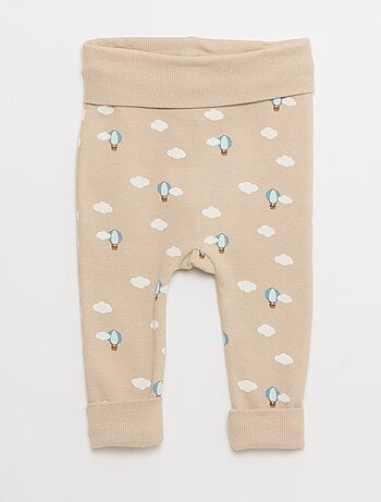 Pack de 2 leggings canelados com dobra - 2 peças