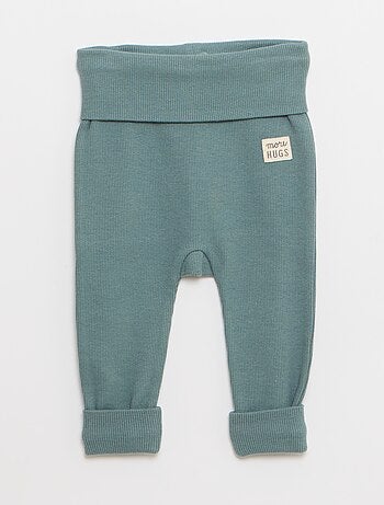 Pack de 2 leggings canelados com dobra - 2 peças