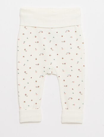 Pack de 2 leggings canelados com dobra - 2 peças