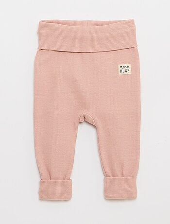 Pack de 2 leggings canelados com dobra - 2 peças