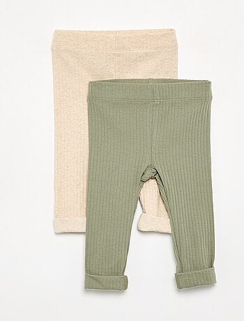 Pack de 2 leggings canelados