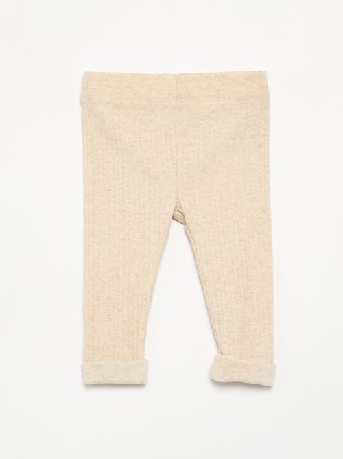Pack de 2 leggings canelados - Kiabi Pack de 2 leggings canelados - Kiabi