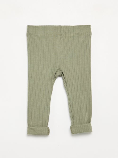 Pack de 2 leggings canelados - Kiabi Pack de 2 leggings canelados - Kiabi