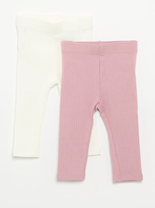 Pack de 2 leggings canelados - Kiabi