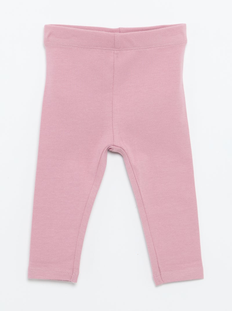 Pack de 2 leggings compridos Bege - Kiabi
