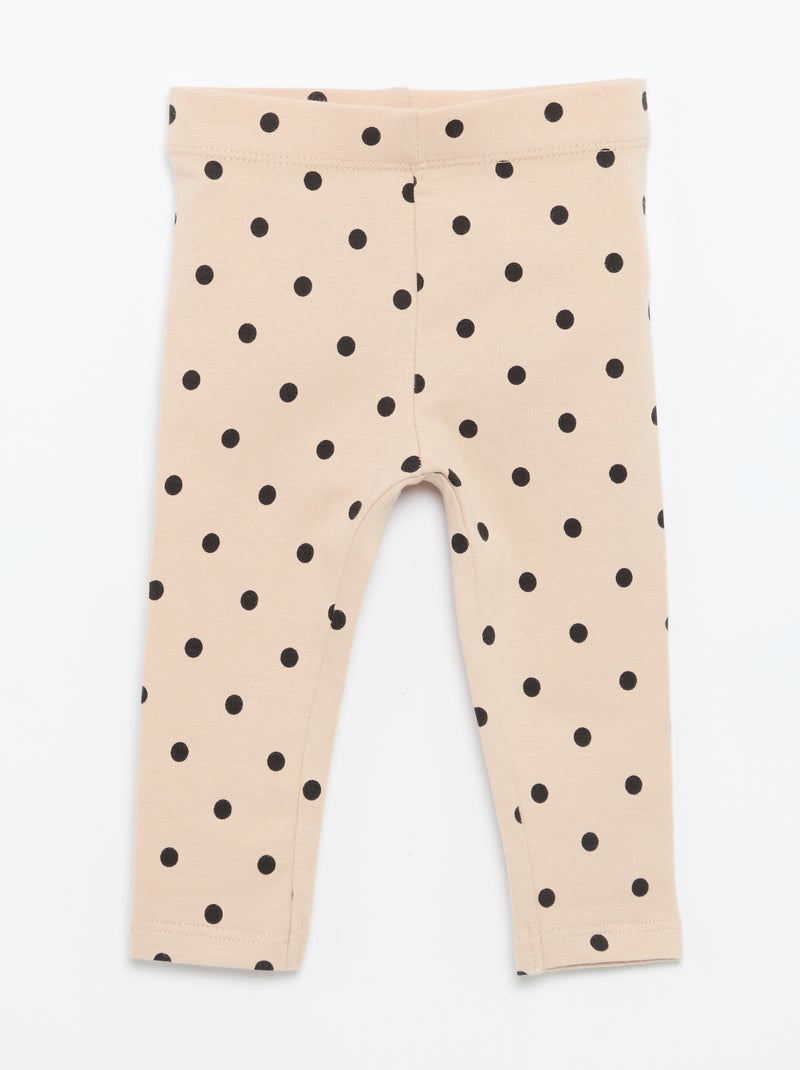 Pack de 2 leggings compridos Bege - Kiabi