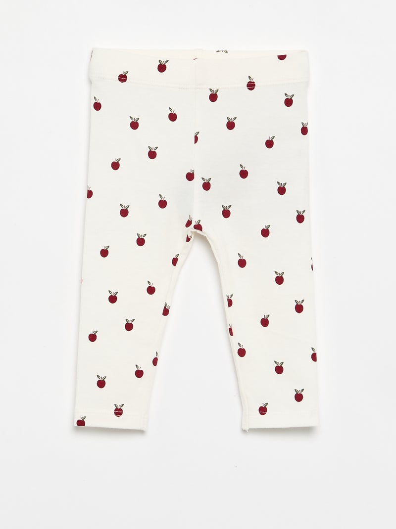 Pack de 2 leggings compridos Branco - Kiabi