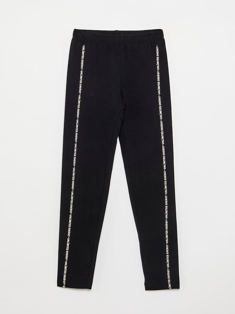 Pack de 2 leggings compridos Preto - Kiabi