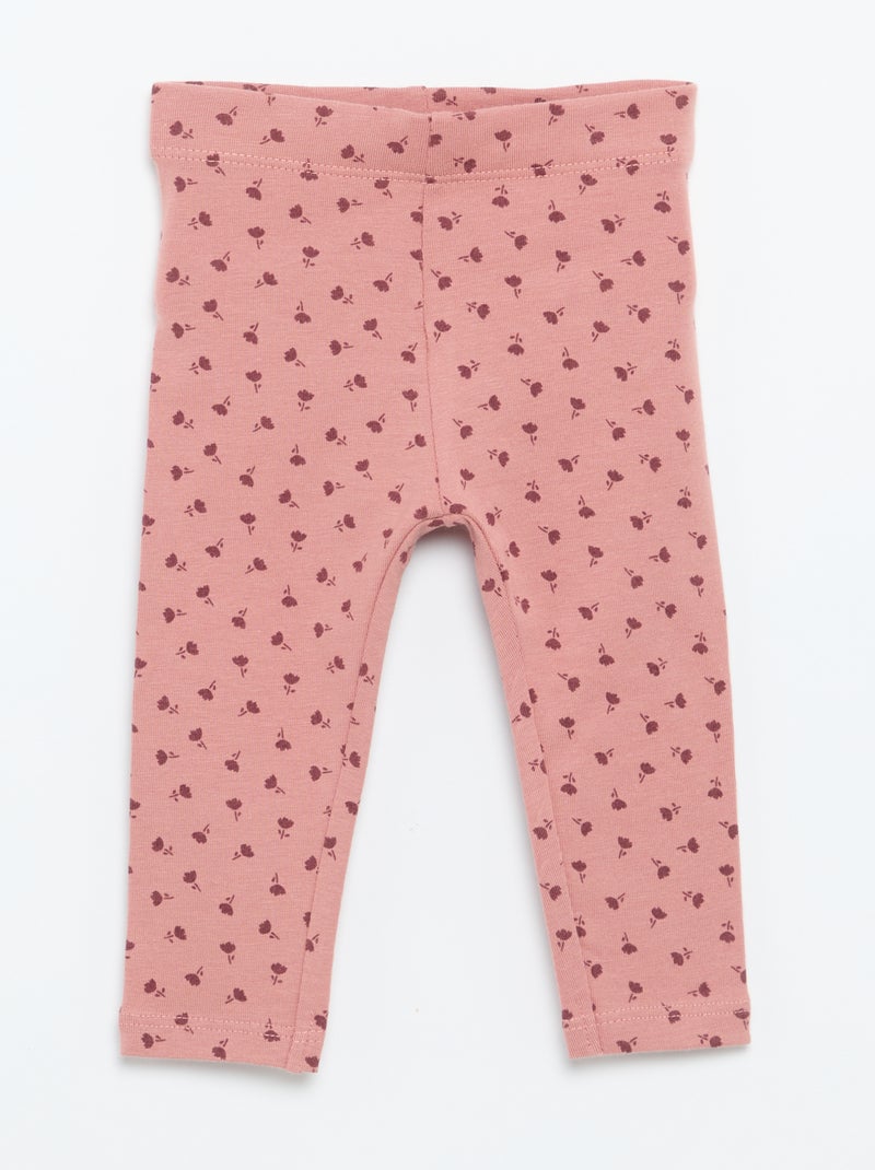 Pack de 2 leggings compridos Rosa - Kiabi