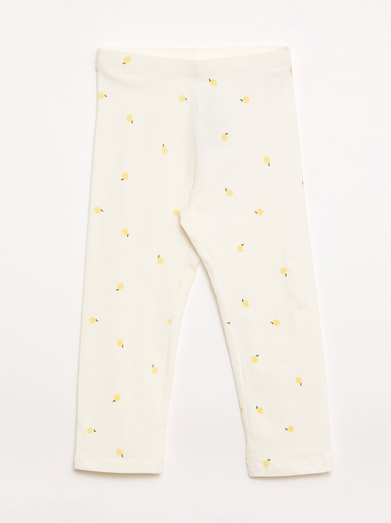Pack de 2 leggings curtos Amarelo - Kiabi