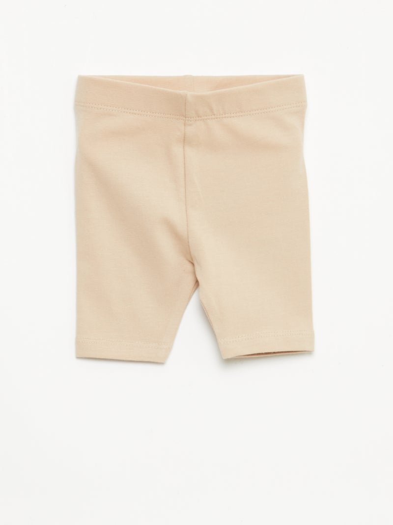 Pack de 2 leggings curtos Beige - Kiabi
