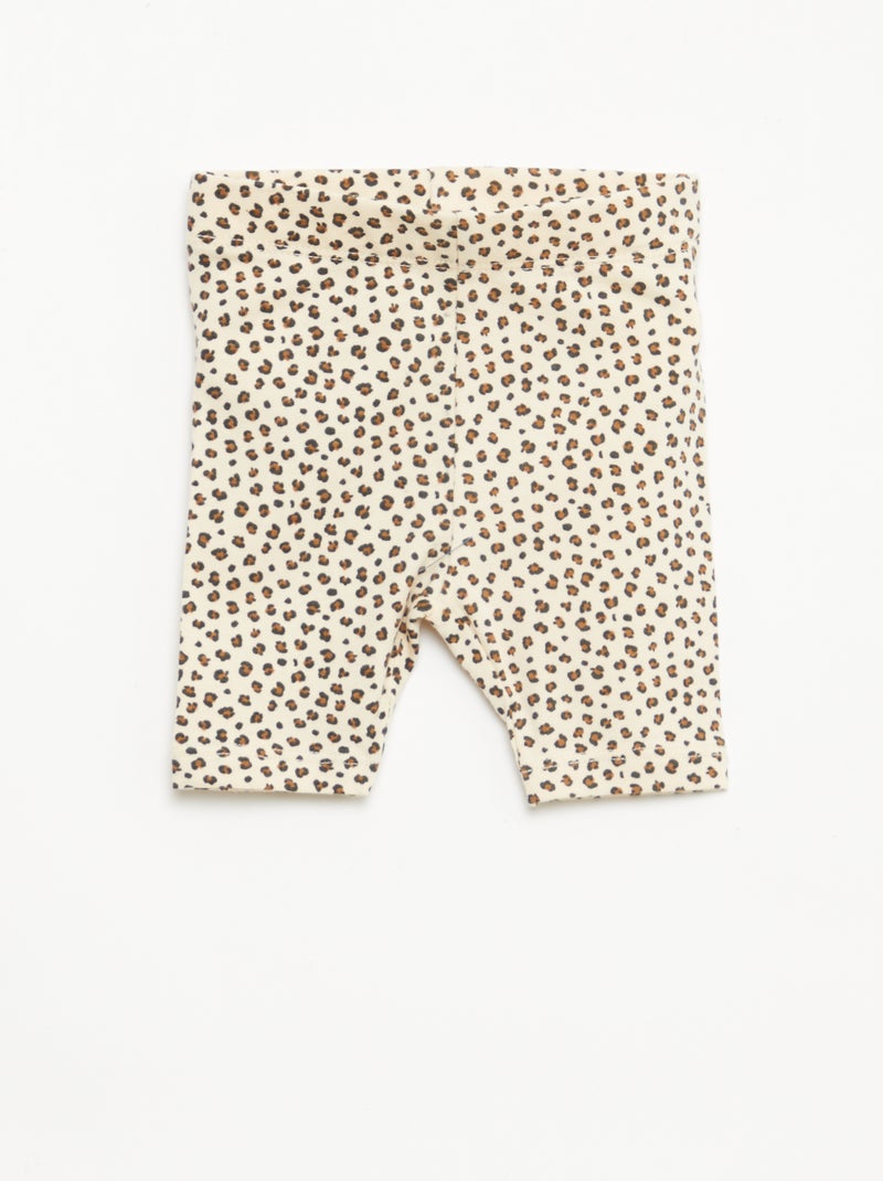 Pack de 2 leggings curtos Beige - Kiabi
