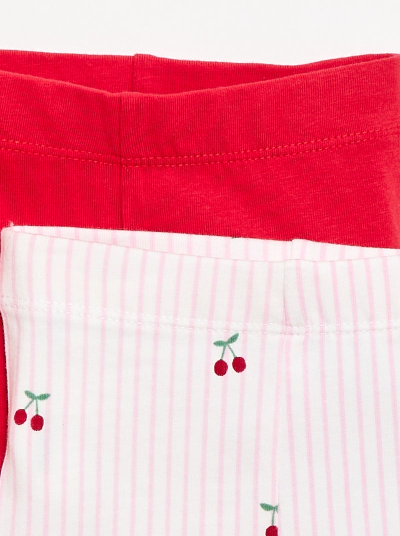 Pack de 2 leggings curtos Branco - Kiabi