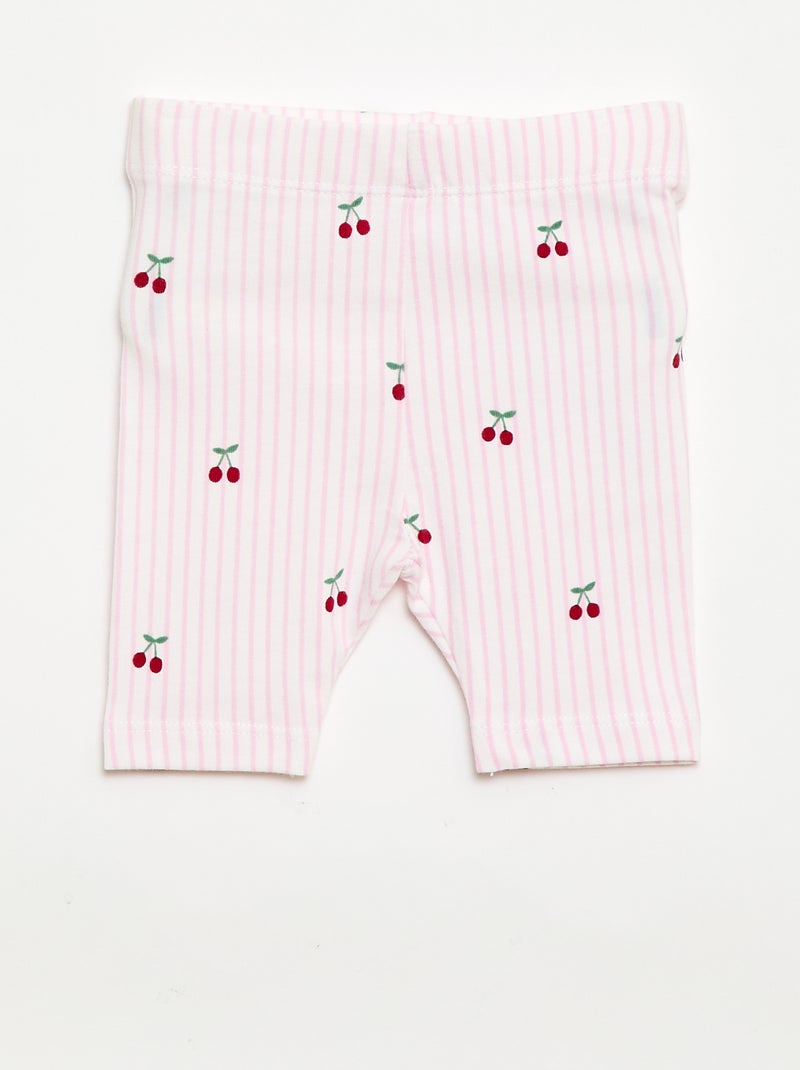 Pack de 2 leggings curtos Branco - Kiabi