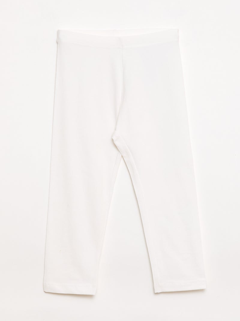 Pack de 2 leggings curtos Branco - Kiabi