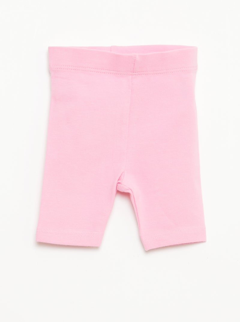 Pack de 2 leggings curtos Rosa - Kiabi