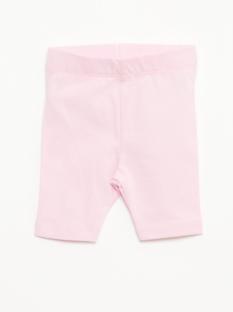 Pack de 2 leggings curtos Rosa - Kiabi