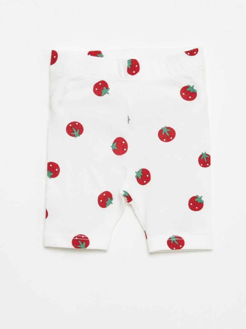 Pack de 2 leggings curtos Rosa - Kiabi