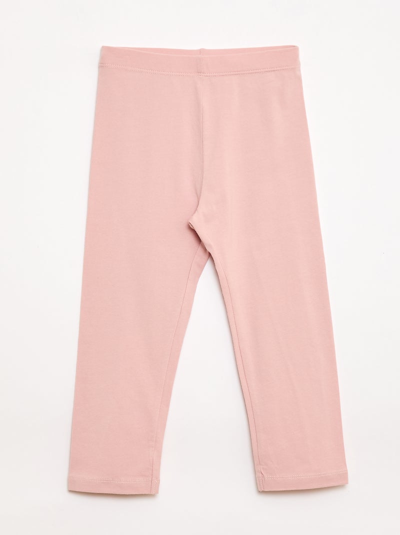 Pack de 2 leggings curtos Rosa - Kiabi