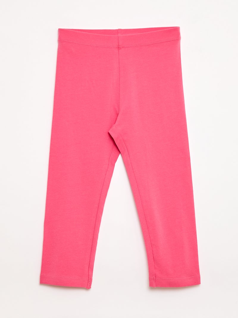 Pack de 2 leggings curtos Rosa - Kiabi