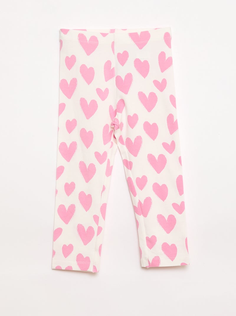 Pack de 2 leggings curtos Rosa - Kiabi