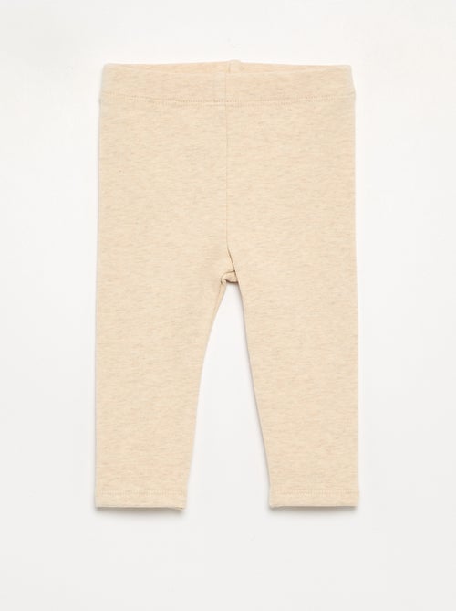 Pack de 2 leggings de moletão - Kiabi