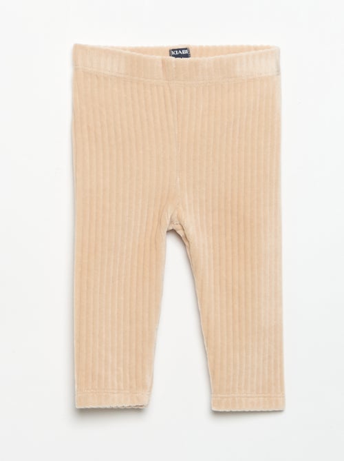 Pack de 2 leggings de veludo canelado - Kiabi