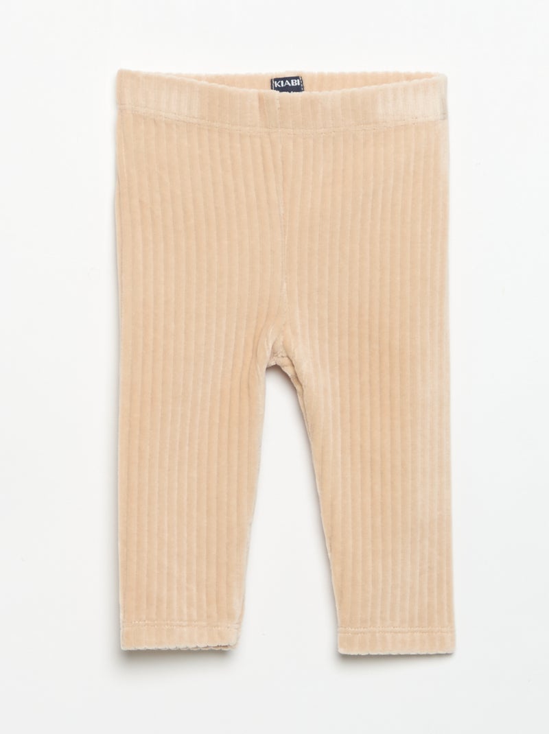 Pack de 2 leggings de veludo canelado Azul - Kiabi