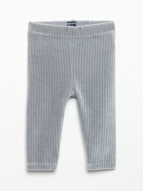 Pack de 2 leggings de veludo canelado - Kiabi