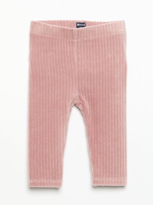 Pack de 2 leggings de veludo canelado - Kiabi