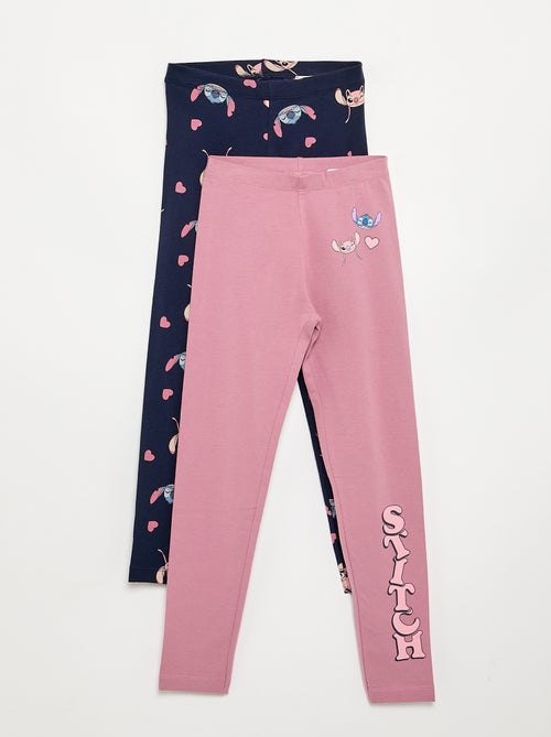Pack de 2 leggings 'Disney' em jersey - Kiabi Pack de 2 leggings 'Disney' em jersey - Kiabi