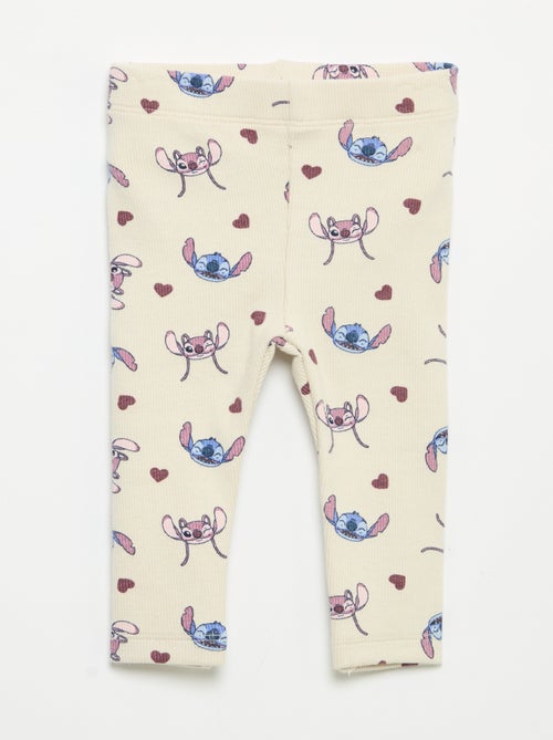 Pack de 2 leggings 'Disney' em malha canelada - Kiabi Pack de 2 leggings 'Disney' em malha canelada - Kiabi