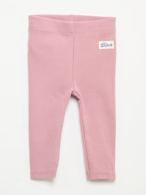 Pack de 2 leggings 'Disney' em malha canelada - Kiabi Pack de 2 leggings 'Disney' em malha canelada - Kiabi